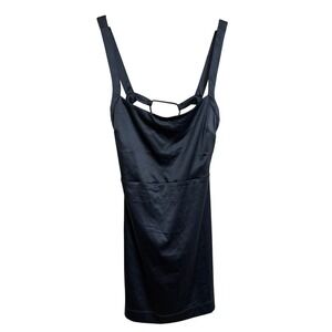 Intimately Free People Blue Satin Slip Mini Dress Strappy Back Small